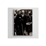 Dekolata Atatürk Siyah Beyaz 16 60x85 cm Kanvas Tablo