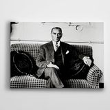 Dekolata Atatürk Siyah Beyaz 20 100x140 cm Kanvas Tablo