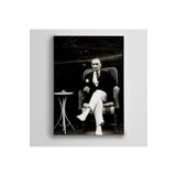 Dekolata Atatürk Tablosu Atatürk Türk Kahvesi İçerken 140x200 cm Kanvas Tablo