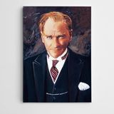 Dekolata Atatürk Tablosu Renkli Portre Kanvas Tablo 60 x 85 CM