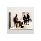Dekolata Atatürk Tablosu Sandalyede Atatürk 35x50 cm Kanvas Tablo