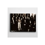 Dekolata Atatürk Tablosu Türk Ocağı Ziyareti Atatürk 20x30 cm Kanvas Tablo