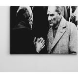 Dekolata Atatürk Vatandaşı Dinlerken 50x70 cm Kanvas Tablo