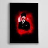 Dekolata Atatürk ve Bayrak 100x140 cm Kanvas Tablo