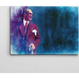 Dekolata Atatürk Ve Bayrak 50x70 cm Kanvas Tablo