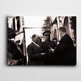 Dekolata Atatürk ve Fahrettin Altay 1930 25x35 cm Kanvas Tablo