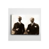 Dekolata Atatürk ve Irak Kralı Faysal 20x30 cm Kanvas Tablo