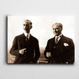Dekolata Atatürk ve Irak Kralı Faysal 60x85 cm Kanvas Tablo