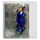 Dekolata Atatürk ve Yağmur 35x50 cm Kanvas Tablo