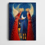 Dekolata Ay Yıldız Ve Melekler Kanvas Tablo 20 x 30 CM