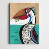 Dekolata Balık Yiyen Kuş Kanvas Tablo 70 x 100 CM