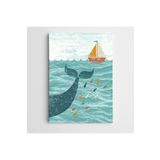 Dekolata Balıklar ve Tekne 20x30 cm Kanvas Tablo