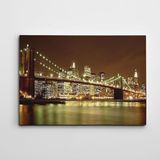 Dekolata Brooklyn Köprüsü Işıklı Kanvas Tablo 85 x 120 CM