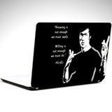 Dekolata Bruce Lee Siyah Beyaz 29x24 cm Laptop Sticker