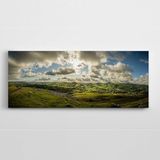 Dekolata Bulutlar ve Yeşillik Panoramik Kanvas Tablo 30 x 75 CM