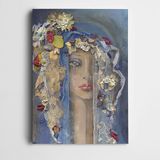 Dekolata Çiçekler Gözyaşı Kanvas Tablo 60 x 85 CM