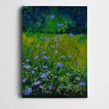 Dekolata Çiçekler Yeşil Kanvas Tablo 25 x 35 CM