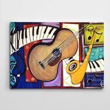 Dekolata DK001508 Müzik Modern Sanat 140x200 cm Kanvas Tablo