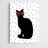 Dekolata DK001577 Gözlüklü Kedi 50x70 cm Kanvas Tablo