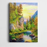 Dekolata DK002133 Doğa Manzarası Ağaçlar 30x40 cm Kanvas Tablo