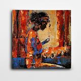Dekolata Dua Eden İnsan Kare Kanvas Tablo 70 x 70 CM