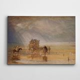Dekolata Fayton Atlar Kanvas Tablo 20 x 30 CM