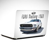Dekolata Ford Mustang 1969 34x24 cm Laptop Sticker