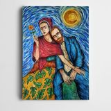 Dekolata Frida Kahlo Van Gogh Kanvas Tablo 30 x 40 CM