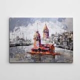 Dekolata Galata Ve Kız Kulesi 40x60 cm Kanvas Tablo