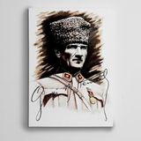 Dekolata Gazi Mustafa Kemal Atatürk 25x35 cm Kanvas Tablo