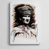 Dekolata Gazi Mustafa Kemal Atatürk 30x40 cm Kanvas Tablo