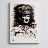 Dekolata Gazi Mustafa Kemal Atatürk 70x100 cm Kanvas Tablo