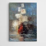 Dekolata Gemi Deniz 70x100 cm Kanvas Tablo