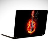 Dekolata Gitar Ateş 40.5x27 cm Laptop Sticker