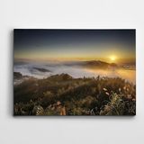 Dekolata Gün Doğumu Dağ Ve Bulutlar Kanvas Tablo 100 X 140 Cm