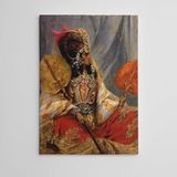 Dekolata Hintli Prenses 25x35 cm Kanvas Tablo