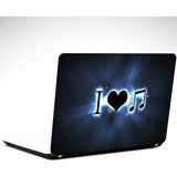 Dekolata I Love Music 25x19 cm Laptop Sticker