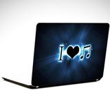 Dekolata I Love Music 35x26 cm Laptop Sticker