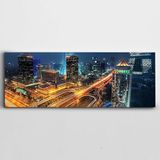 Dekolata Işıklı Şehir Panoramik Kanvas Tablo 20 x 60 CM