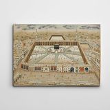 Dekolata Kabe Minyatür Çizimi 40x60 cm Kanvas Tablo