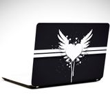 Dekolata Kalp ve Kanatlar 37x26 cm Laptop Sticker