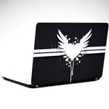 Dekolata Kalp ve Kanatlar 39x27 cm Laptop Sticker