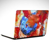 Dekolata Kırmızı Renkli Soyut Laptop Sticker 10 İnch (25X19CM)
