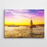 Dekolata Kız Kulesi Gün Batımı 140x200 cm Kanvas Tablo