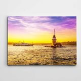 Dekolata Kız Kulesi Gün Batımı 35x50 cm Kanvas Tablo