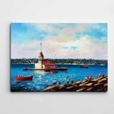 Dekolata Kız Kulesi Manzarası 85x120 cm Kanvas Tablo