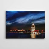 Dekolata Kız Kulesi ve Gece 40x60 cm Kanvas Tablo