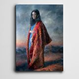 Dekolata Küçük Kız Çocuğu Mini 85x120 cm Kanvas Tablo