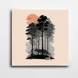 Dekolata Kurt Orman Kare Kanvas Tablo 70 X 70 Cm