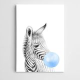 Dekolata Mavi Sakızlı Zebra 140x200 cm Kanvas Tablo